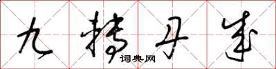 梁锦英九转丹成草书怎么写
