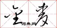 梁锦英金麦草书怎么写