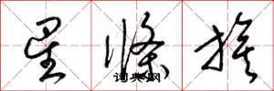 梁锦英星条旗草书怎么写