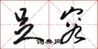 骆恒光足容草书怎么写