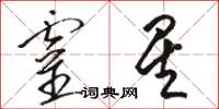 骆恒光灵星草书怎么写