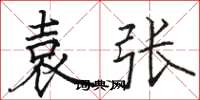 骆恒光袁张楷书怎么写