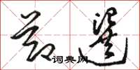 骆恒光节选草书怎么写