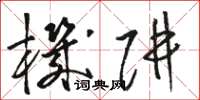 骆恒光机阱草书怎么写