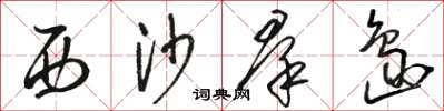 骆恒光西沙羣岛草书怎么写