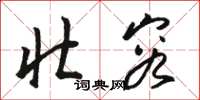 骆恒光壮容草书怎么写
