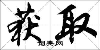 胡问遂获取行书怎么写