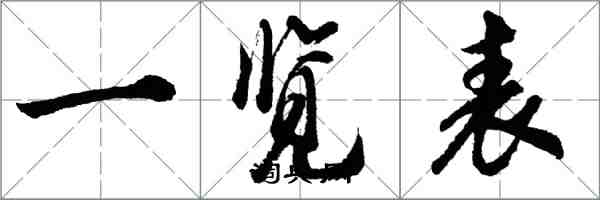 胡问遂一览表行书怎么写