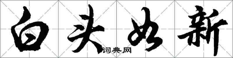 胡问遂白头如新行书怎么写