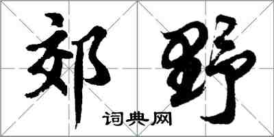 胡问遂郊野行书怎么写