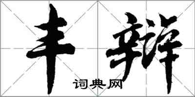 胡问遂丰辩行书怎么写