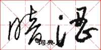 骆恒光暗涩草书怎么写