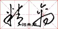 骆恒光精禽草书怎么写