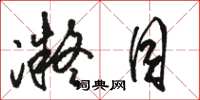 骆恒光凝目草书怎么写