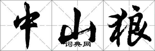 胡问遂中山狼行书怎么写