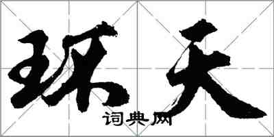 胡问遂环天行书怎么写