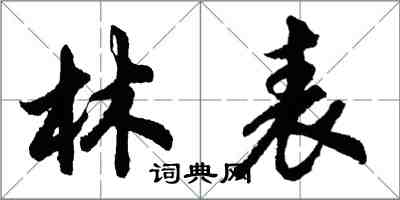 胡问遂林表行书怎么写