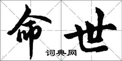 胡问遂命世行书怎么写