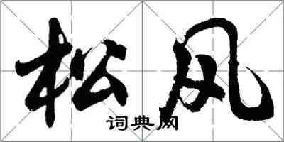 胡问遂松风行书怎么写