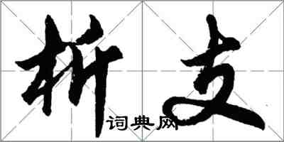 胡问遂析支行书怎么写
