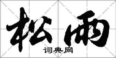 胡问遂松雨行书怎么写