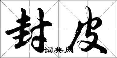 胡问遂封皮行书怎么写
