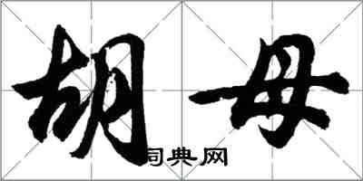 胡问遂胡母行书怎么写