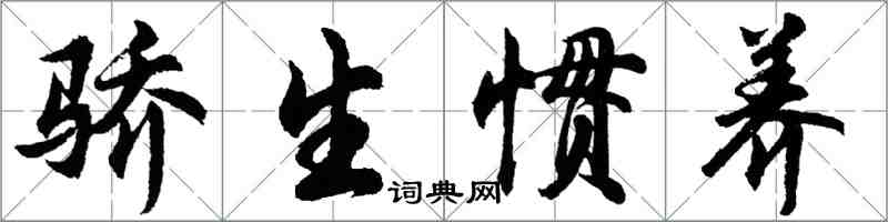 胡问遂骄生惯养行书怎么写