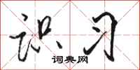 骆恒光识习行书怎么写
