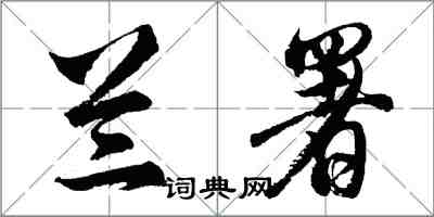 胡问遂兰署行书怎么写