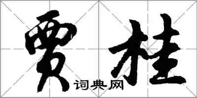 胡问遂贾桂行书怎么写