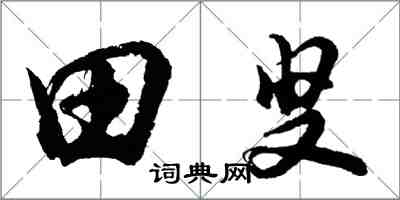 胡问遂田叟行书怎么写