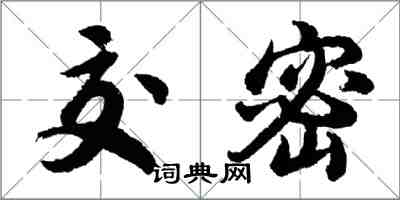 胡问遂交密行书怎么写