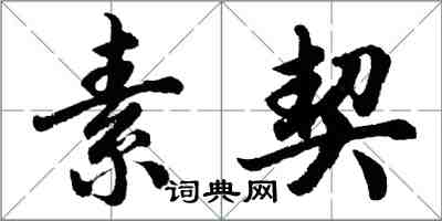 胡问遂素契行书怎么写
