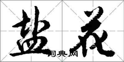 胡问遂盐花行书怎么写