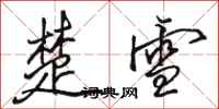 骆恒光楚雪行书怎么写