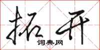骆恒光拓开行书怎么写