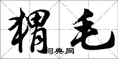 胡问遂猬毛行书怎么写