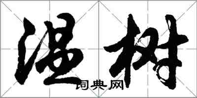 胡问遂温树行书怎么写