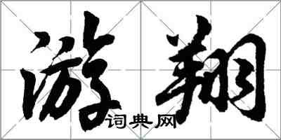 胡问遂游翔行书怎么写