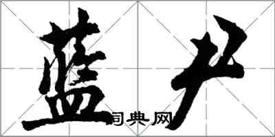 胡问遂蓝尹行书怎么写