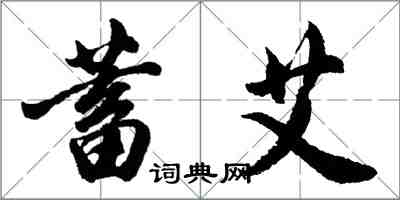 胡问遂蓄艾行书怎么写