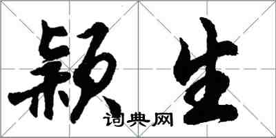 胡问遂颖生行书怎么写