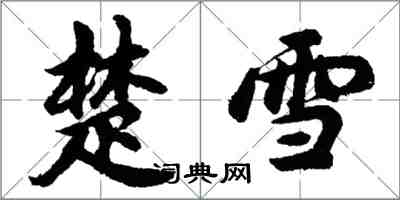 胡问遂楚雪行书怎么写