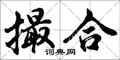 胡问遂撮合行书怎么写