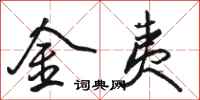 骆恒光金夷行书怎么写