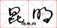 王冬龄昆明草书怎么写