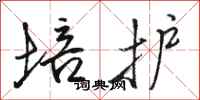 骆恒光培护行书怎么写