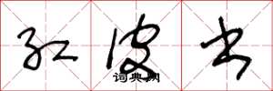 王冬龄红皮书草书怎么写