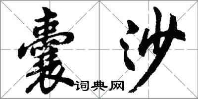胡问遂囊沙行书怎么写